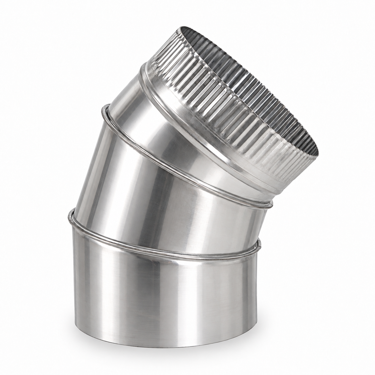 Codo de Sectores para chimeneas en Acero Inoxidable - Ángulo 45º - Serie lisa