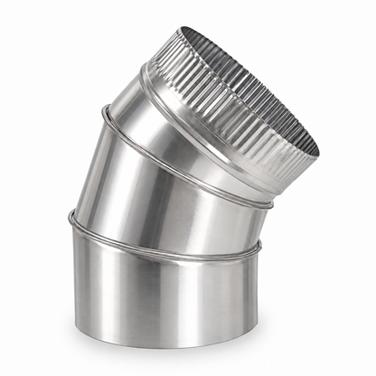 Codo de Sectores para chimeneas en Acero Inoxidable - Ángulo 45º - Serie lisa