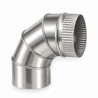 Codo de Sectores para chimeneas en Acero Inoxidable - Ángulo 90º - Serie lisa