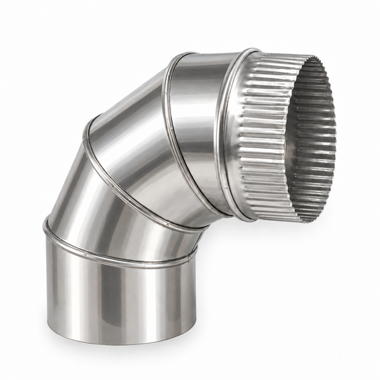 Codo de Sectores para chimeneas en Acero Inoxidable - Ángulo 90º - Serie lisa