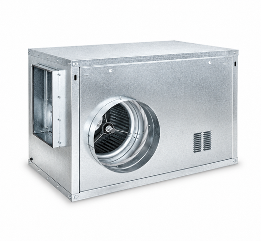 Unidad de Ventilación de Simple Aspiración con Motor a Transmisión - Entrada Derecha