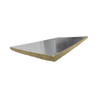Panel de lana de roca 100kg/m3 de 100x60x3cm con cara de aluminio 40 micras - Aislante térmico y acústico para chimeneas,estufas,paredes,techos,conductos de ventilacion y cajones de persiana
