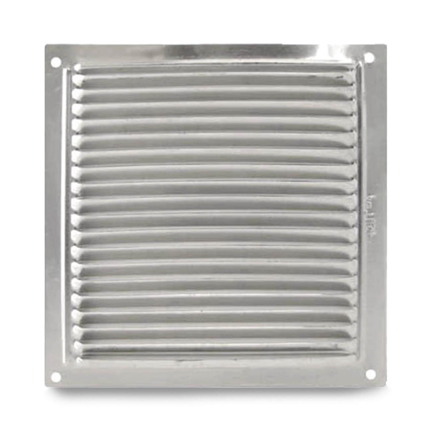 Rejilla Ventilación en Aluminio Plateado para Sobreponer