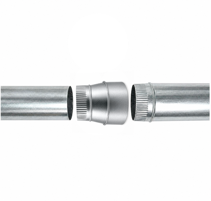 Reducción para chimeneas en Acero Galvanizado - Serie Lisa