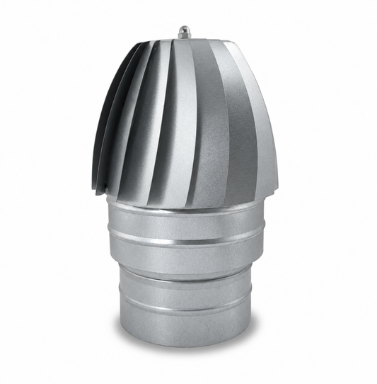 Sombrerete Aspirador Giratorio para Conductos en Acero Galvanizado - Serie Helicoidal