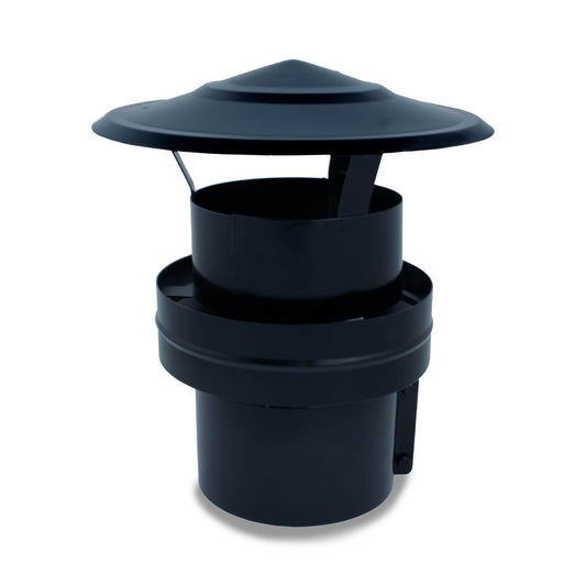 Sombrerete Deflector para chimeneas en Acero pintado en Negro - Serie lisa