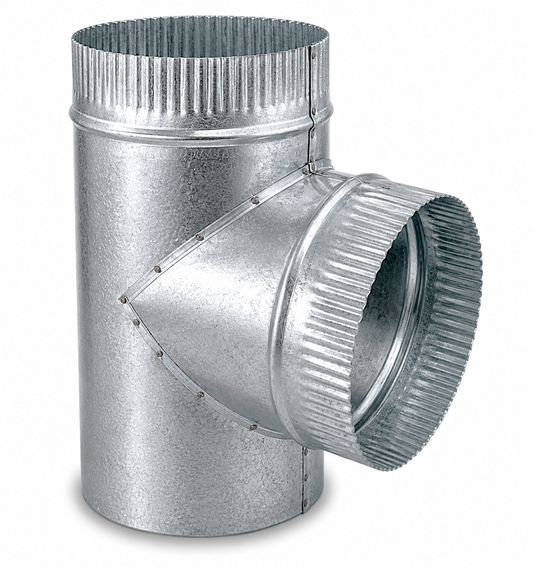 TE para chimeneas en Acero Galvanizado - Ángulo 90º - Serie lisa