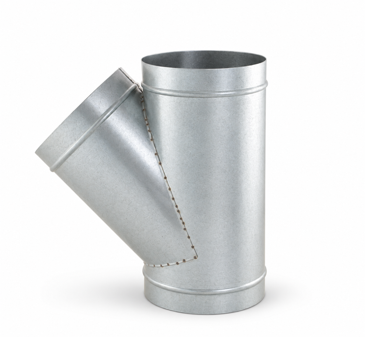 TE de 45º en Acero Galvanizado - Serie Helicoidal