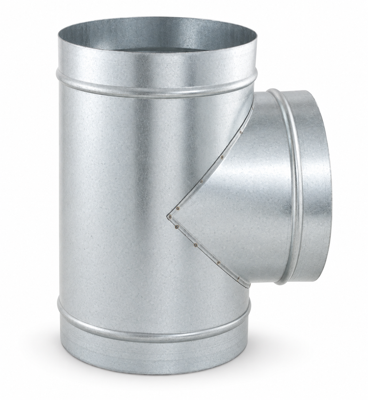 TE de 90º en Acero Galvanizado - Serie Helicoidal