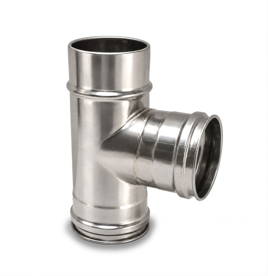 TE de 90º para chimeneas en Acero Inoxidable - Serie Modular Inox Eco 304