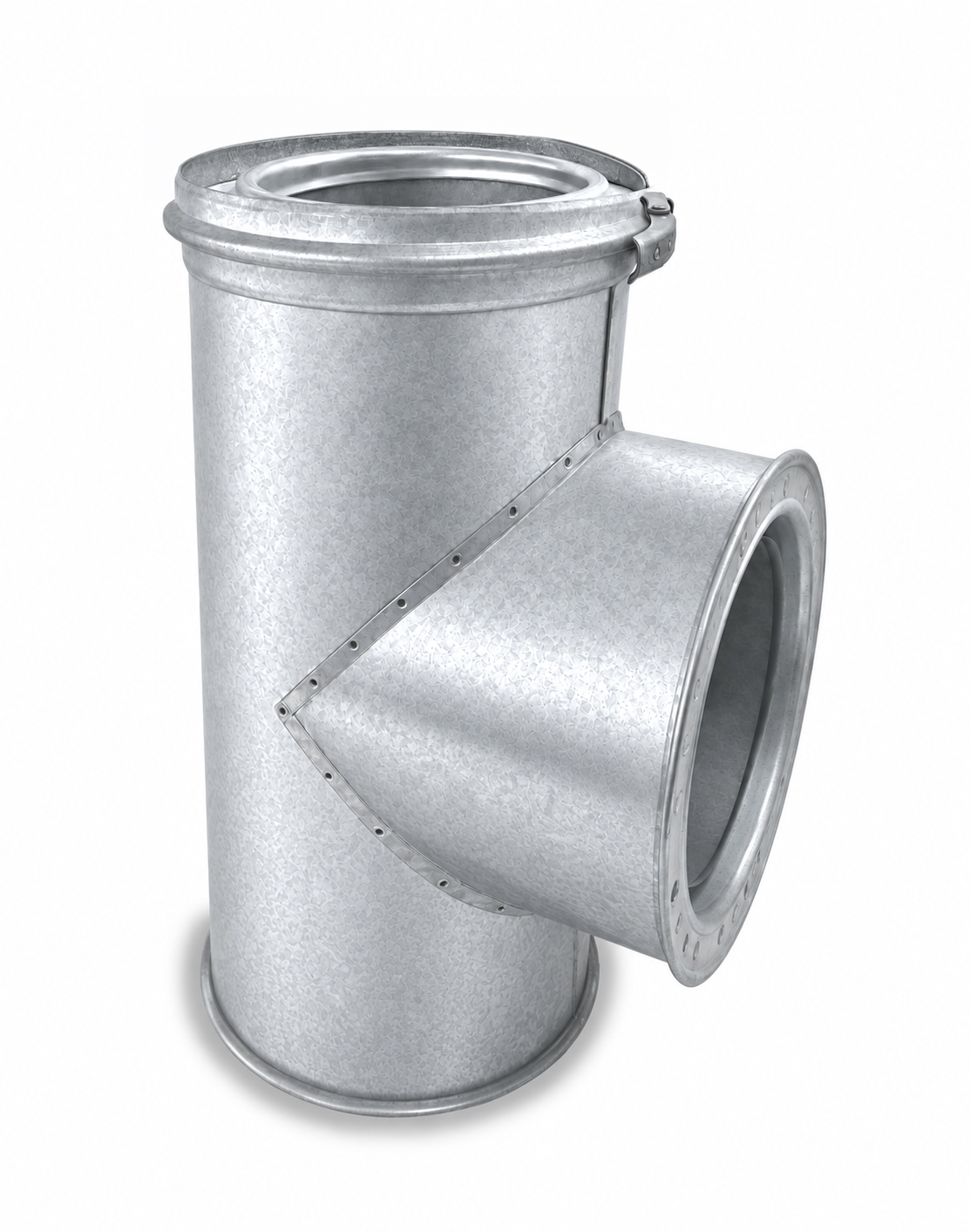 TE Aislada Doble Pared en Acero Galvanizado - Angulo 90º - Serie Modular Aislada