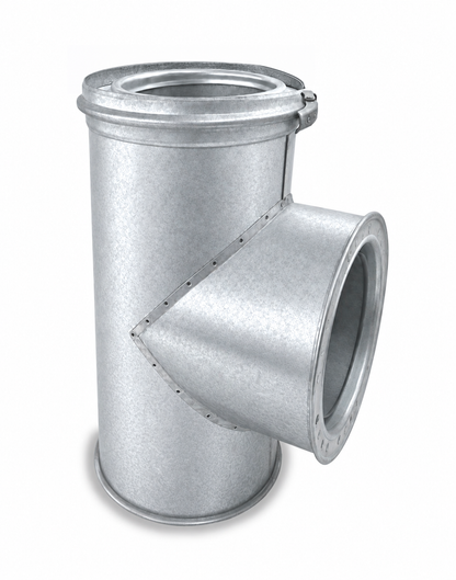 TE Aislada Doble Pared en Acero Galvanizado - Angulo 90º - Serie Modular Aislada