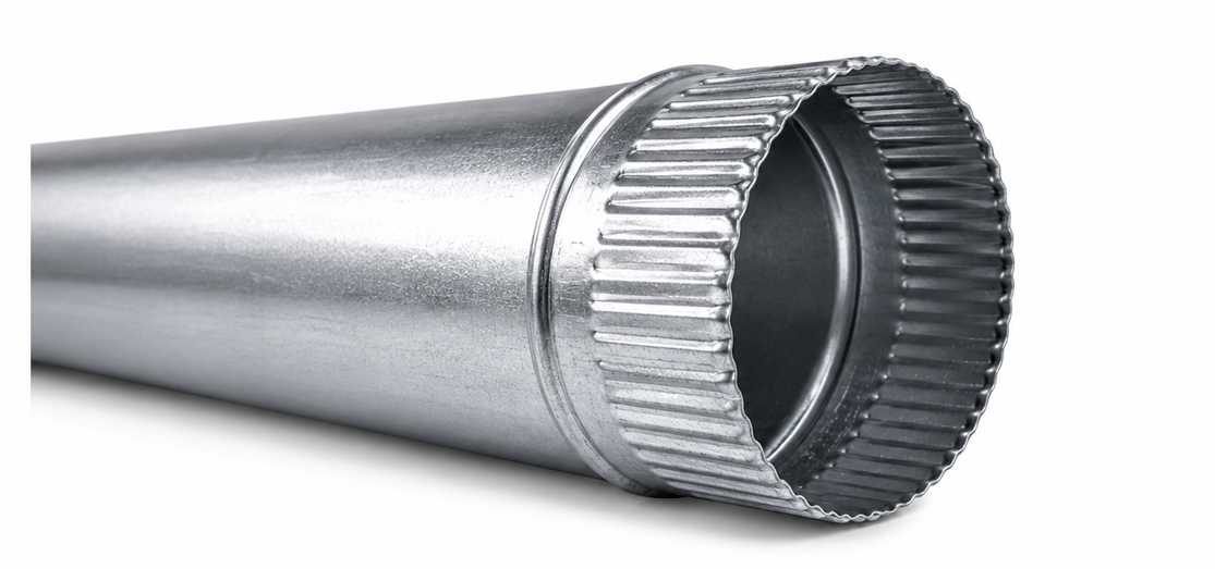 Tubo para chimeneas en Acero Galvanizado Longitud 1 m - Serie lisa