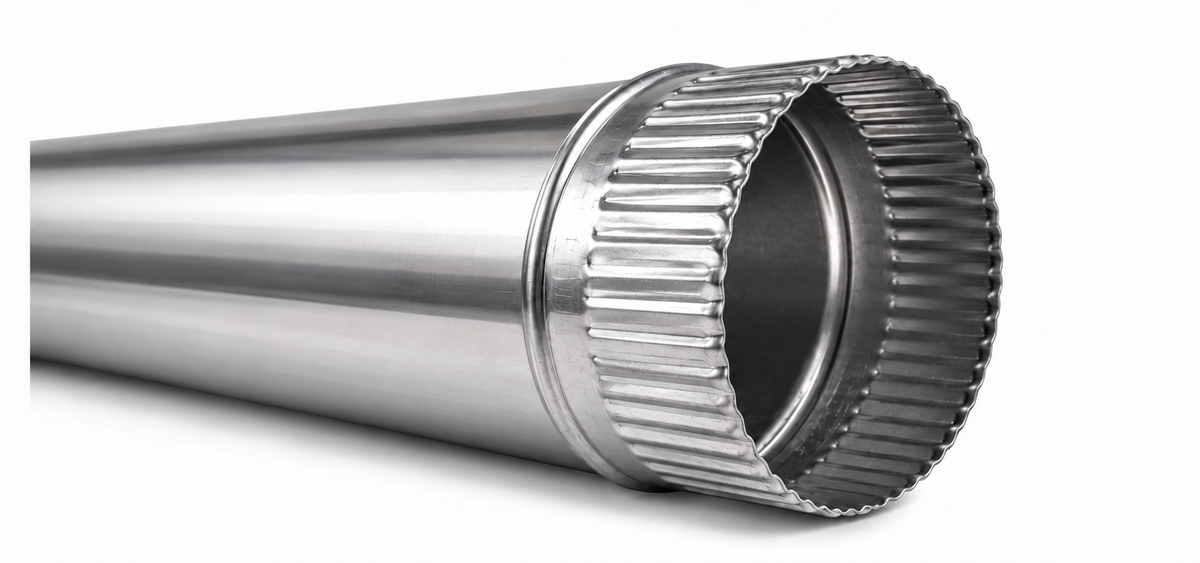 Tubo para chimeneas en Acero Inoxidable Longitud 1 m - Serie lisa