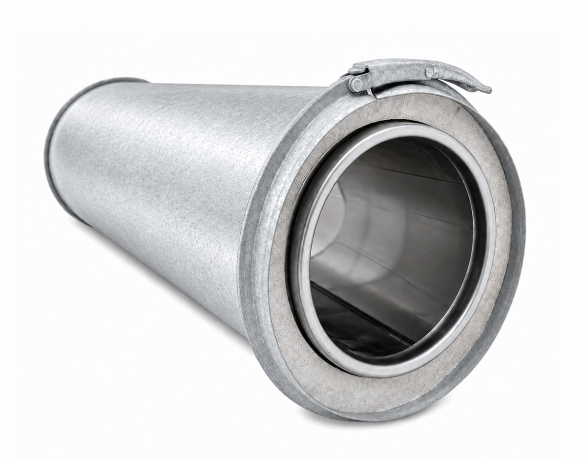 Tubo de Doble Pared Aislado Anticondensación en Acero Galvanizado Longitud 1 m - Serie Modular Aislada