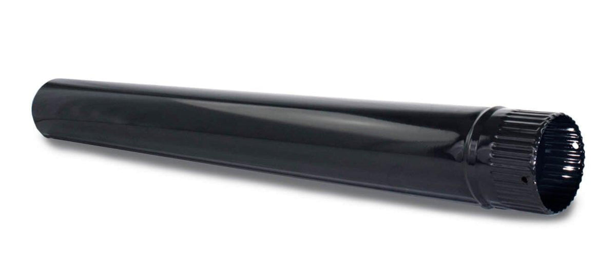 Tubo para chimeneas en Acero Negro Vitrificado Longitud 1 m - Serie lisa