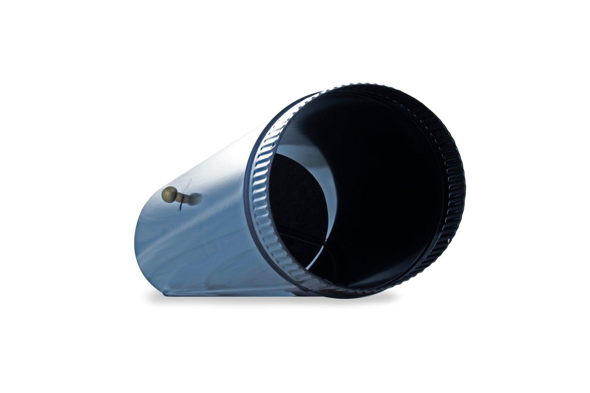 Tubo con Llave Reguladora para chimeneas en Acero Negro Vitrificado Longitud 1 m - Serie lisa