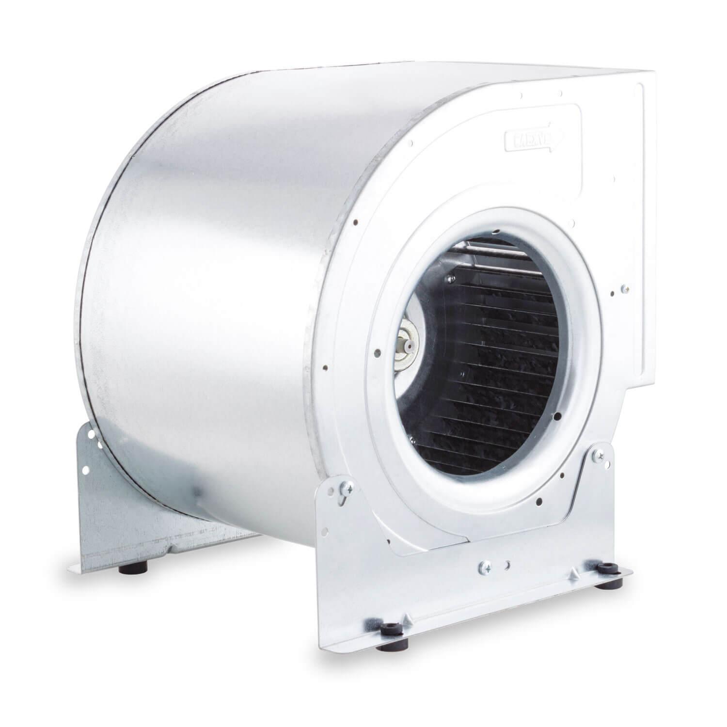 Ventiladores Centrífugos de Doble Aspiración sin Motor, con Salida de Eje por Ambos Lados y Turbina Metálica con Álabes hacia Delante