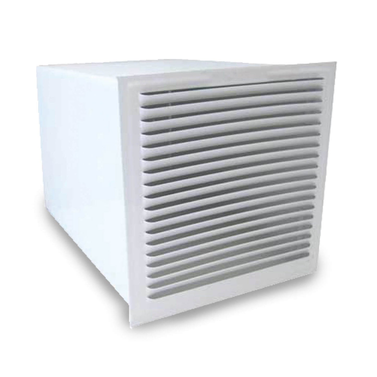 Rejilla de Ventilación en Esmaltado Blanco Pasamuros